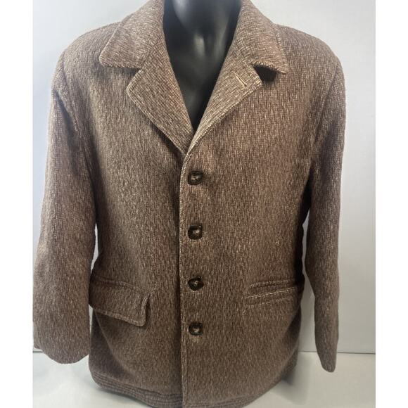 Woolrich Other - Vintage Woolrich Men's Men's Tweed Wool Lined 1950-60 Outdoor Overcoat Size 42